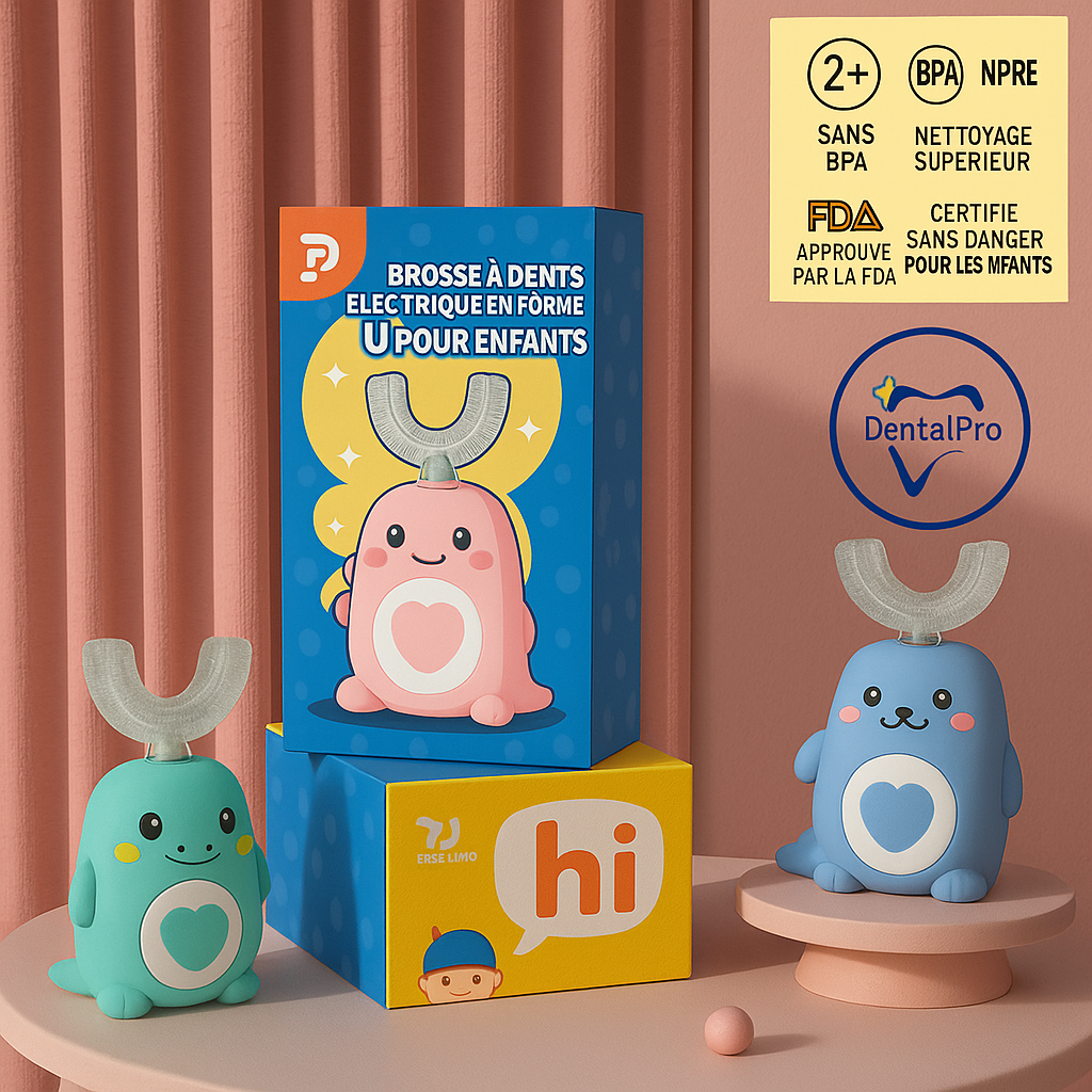Brosse à Dents Électrique en U pour Enfants | U-Brush Kidz